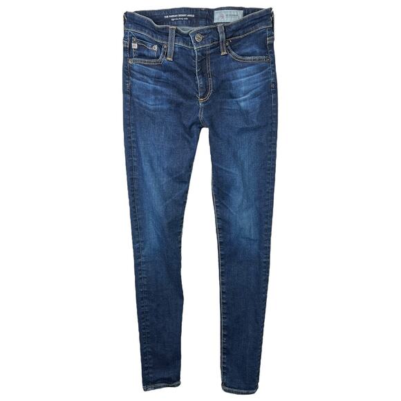 AG Adriano Goldschmied Farrah Skinny Ankle Jeans High Rise Dark Wash Womens 25R - Picture 1 of 6